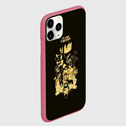 Чехол iPhone 11 Pro матовый Bendy And The Ink Machine, цвет: 3D-малиновый — фото 2