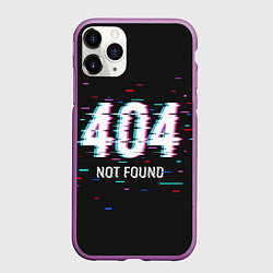 Чехол iPhone 11 Pro матовый Глитч 404, цвет: 3D-фиолетовый