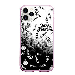 Чехол iPhone 11 Pro матовый SLAVA MARLOW 2, цвет: 3D-розовый
