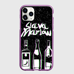 Чехол iPhone 11 Pro матовый SLAVA MARLOW 1, цвет: 3D-фиолетовый