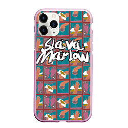 Чехол iPhone 11 Pro матовый SLAVA MARLOW 5, цвет: 3D-розовый