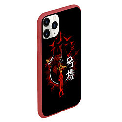 Чехол iPhone 11 Pro матовый ЕВАНГЕЛИОН EVANGELION, цвет: 3D-красный — фото 2