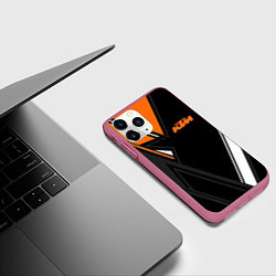 Чехол iPhone 11 Pro матовый KTM КТМ, цвет: 3D-малиновый — фото 2