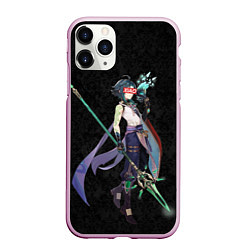 Чехол iPhone 11 Pro матовый Genshin Impact XIAO, цвет: 3D-розовый