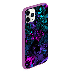 Чехол iPhone 11 Pro матовый Neon Ahegao, цвет: 3D-фиолетовый — фото 2