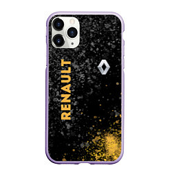Чехол iPhone 11 Pro матовый Renault Брызги, цвет: 3D-светло-сиреневый
