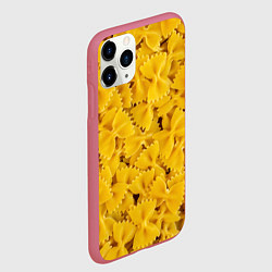 Чехол iPhone 11 Pro матовый Макароны бабочки, цвет: 3D-малиновый — фото 2