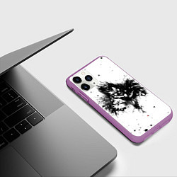 Чехол iPhone 11 Pro матовый DEATH NOTE ТЕТРАДЬ СМЕРТИ, цвет: 3D-фиолетовый — фото 2