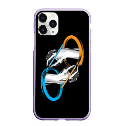 Чехол iPhone 11 Pro матовый PORTAL 2 ПОРТАЛ 2, цвет: 3D-светло-сиреневый