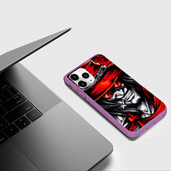 Чехол iPhone 11 Pro матовый Алукард, Хеллсинг, цвет: 3D-фиолетовый — фото 2