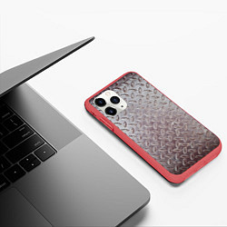 Чехол iPhone 11 Pro матовый Стальной костюм, цвет: 3D-красный — фото 2