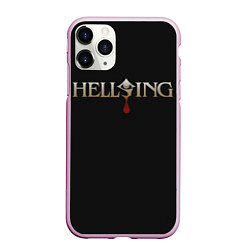 Чехол iPhone 11 Pro матовый Hellsing, цвет: 3D-розовый