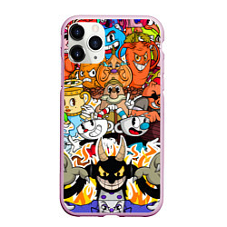 Чехол iPhone 11 Pro матовый CUPHEAD, цвет: 3D-розовый