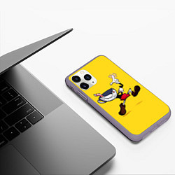 Чехол iPhone 11 Pro матовый CUPHEAD, цвет: 3D-серый — фото 2