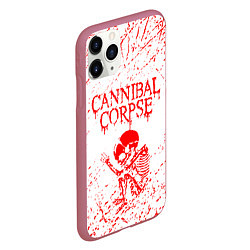 Чехол iPhone 11 Pro матовый Cannibal corpse, цвет: 3D-малиновый — фото 2