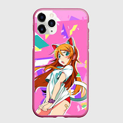 Чехол iPhone 11 Pro матовый Kirino Kousaka, цвет: 3D-малиновый
