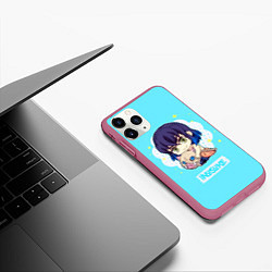 Чехол iPhone 11 Pro матовый Inosuke Kimetsu no Yaiba, цвет: 3D-малиновый — фото 2