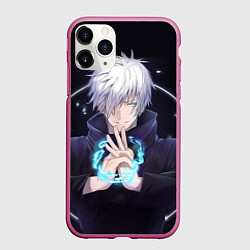 Чехол iPhone 11 Pro матовый ГОДЖО САТОРУ GOJO SATORU, цвет: 3D-малиновый