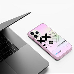 Чехол iPhone 11 Pro матовый Printstream style Поток информации Белизна 0 1,Чер, цвет: 3D-розовый — фото 2