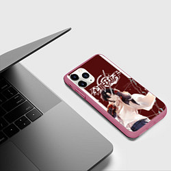 Чехол iPhone 11 Pro матовый Champion The Kings Avatar, цвет: 3D-малиновый — фото 2