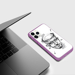 Чехол iPhone 11 Pro матовый Кровосток, цвет: 3D-фиолетовый — фото 2