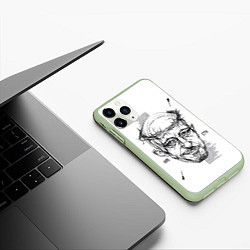 Чехол iPhone 11 Pro матовый Кровосток, цвет: 3D-салатовый — фото 2