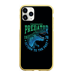Чехол iPhone 11 Pro матовый Dino predator, цвет: 3D-желтый