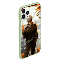 Чехол iPhone 11 Pro матовый Магическая битва, цвет: 3D-салатовый — фото 2