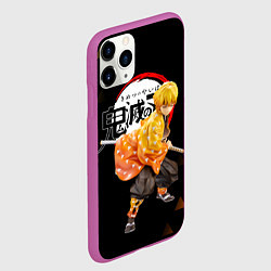Чехол iPhone 11 Pro матовый ЗЕНИЦУ КЛИНОК РАССЕКАЮЩИЙ ДЕМОНОВ KNY, цвет: 3D-фиолетовый — фото 2
