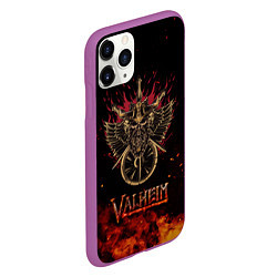 Чехол iPhone 11 Pro матовый Valheim символ черепа, цвет: 3D-фиолетовый — фото 2