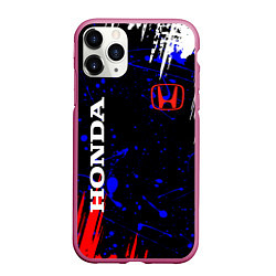 Чехол iPhone 11 Pro матовый HONDA, цвет: 3D-малиновый