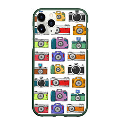 Чехол iPhone 11 Pro матовый Фотоаппараты