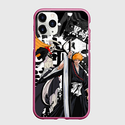 Чехол iPhone 11 Pro матовый Bleach, цвет: 3D-малиновый