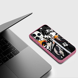 Чехол iPhone 11 Pro матовый Bleach, цвет: 3D-малиновый — фото 2