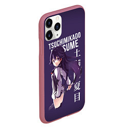 Чехол iPhone 11 Pro матовый Natsume Tsuchimikado anime, цвет: 3D-малиновый — фото 2