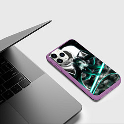 Чехол iPhone 11 Pro матовый Ulquiorra Schiffer Bleach, цвет: 3D-фиолетовый — фото 2
