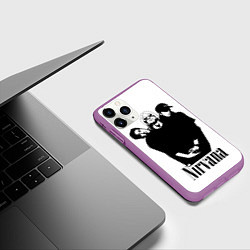 Чехол iPhone 11 Pro матовый Nirvana Группа, цвет: 3D-фиолетовый — фото 2