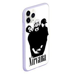 Чехол iPhone 11 Pro матовый Nirvana Группа, цвет: 3D-светло-сиреневый — фото 2