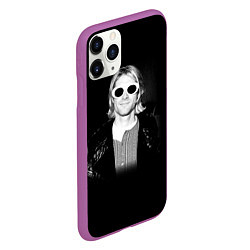 Чехол iPhone 11 Pro матовый Курт Кобейн в Очках Nirvana, цвет: 3D-фиолетовый — фото 2