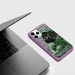 Чехол iPhone 11 Pro матовый Сталкер Метро, цвет: 3D-фиолетовый — фото 2