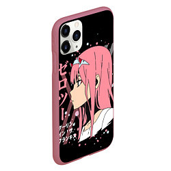 Чехол iPhone 11 Pro матовый Darling in the Franxx Zero Two, цвет: 3D-малиновый — фото 2