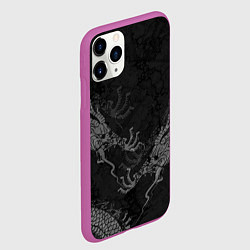 Чехол iPhone 11 Pro матовый Chinese Dragons, цвет: 3D-фиолетовый — фото 2
