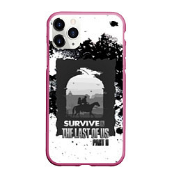 Чехол iPhone 11 Pro матовый The Last of US SURVIVE, цвет: 3D-малиновый