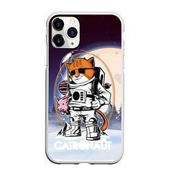 Чехол iPhone 11 Pro матовый Catronaut, цвет: 3D-белый