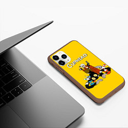 Чехол iPhone 11 Pro матовый Cuphead x DMC, цвет: 3D-коричневый — фото 2