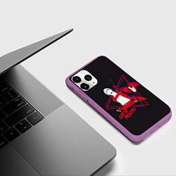 Чехол iPhone 11 Pro матовый Lets Rock DMC, цвет: 3D-фиолетовый — фото 2