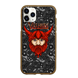Чехол iPhone 11 Pro матовый Valheim красный викинг