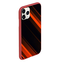 Чехол iPhone 11 Pro матовый ORANGE Black, цвет: 3D-красный — фото 2