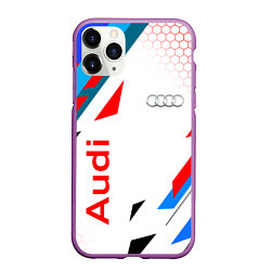 Чехол iPhone 11 Pro матовый AUDI АУДИ SPORT, цвет: 3D-фиолетовый