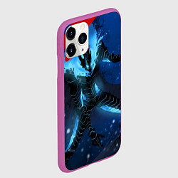 Чехол iPhone 11 Pro матовый Поднятие уровня Аниме, цвет: 3D-фиолетовый — фото 2